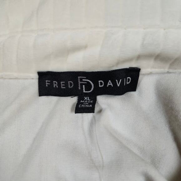 Fred David NWT Womens Button Up Jacket Size XL Cream Preppy Casual Super Soft - Picture 3 of 9